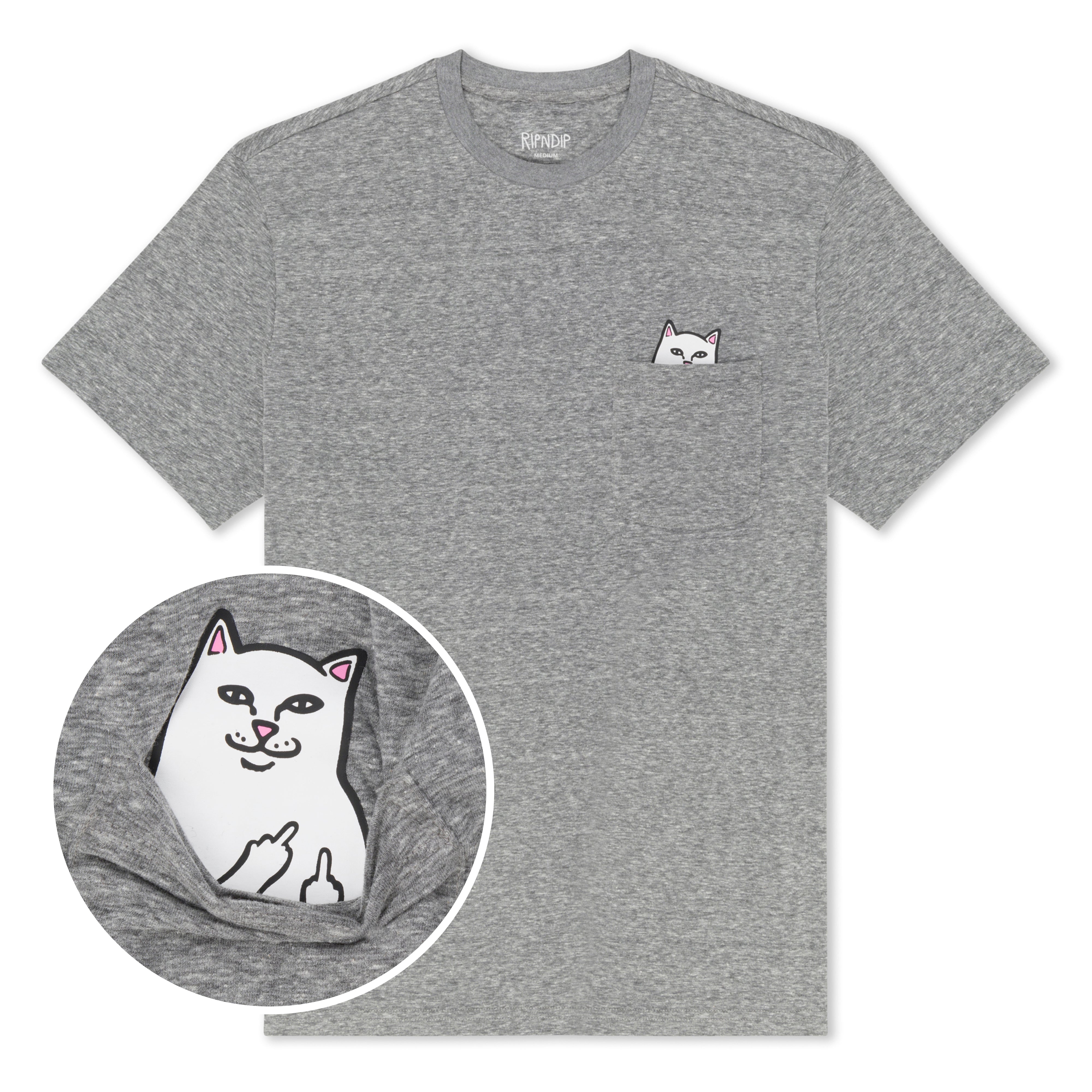 Lord Nermal Pocket Tee (Heather Grey) – RIPNDIP Brasil