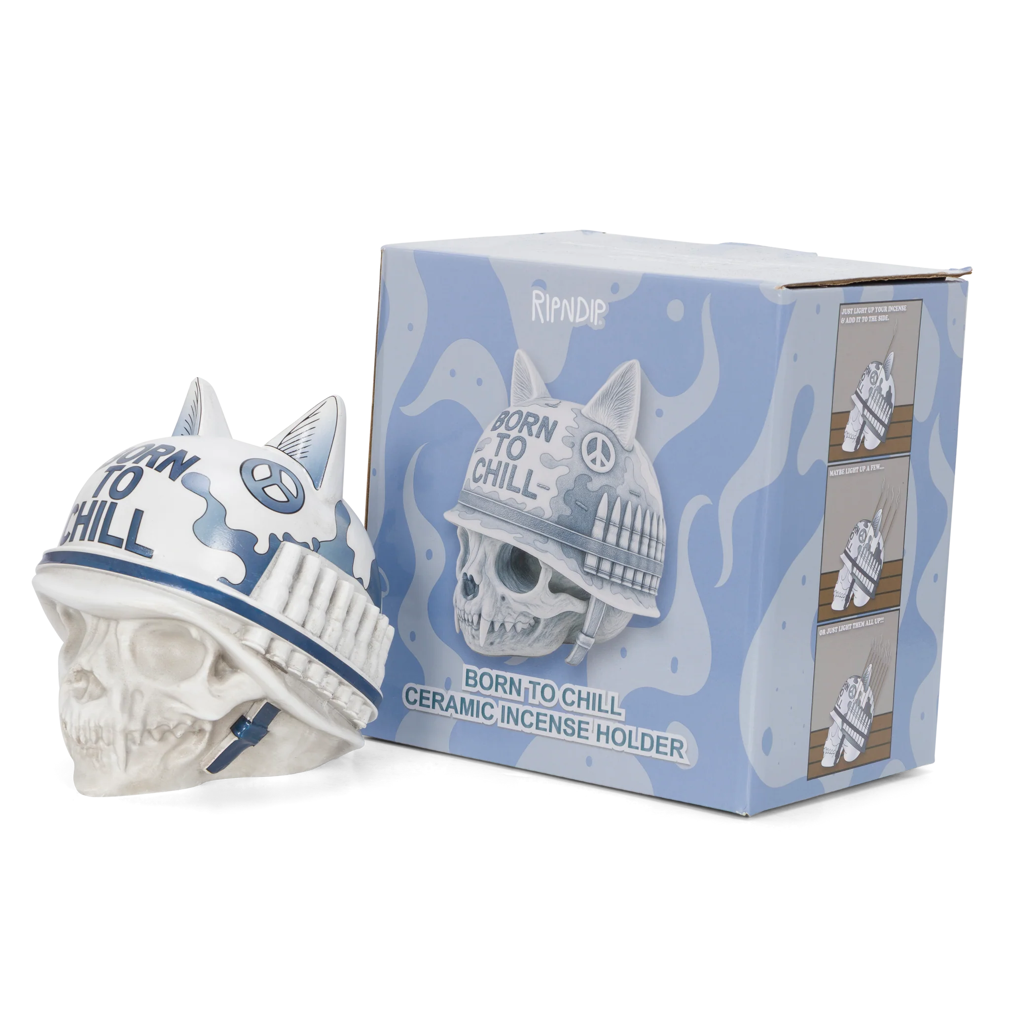 INCENSO - BORN TO CHILL CERAMIC INCENSE HOLDER (INDIGO)
