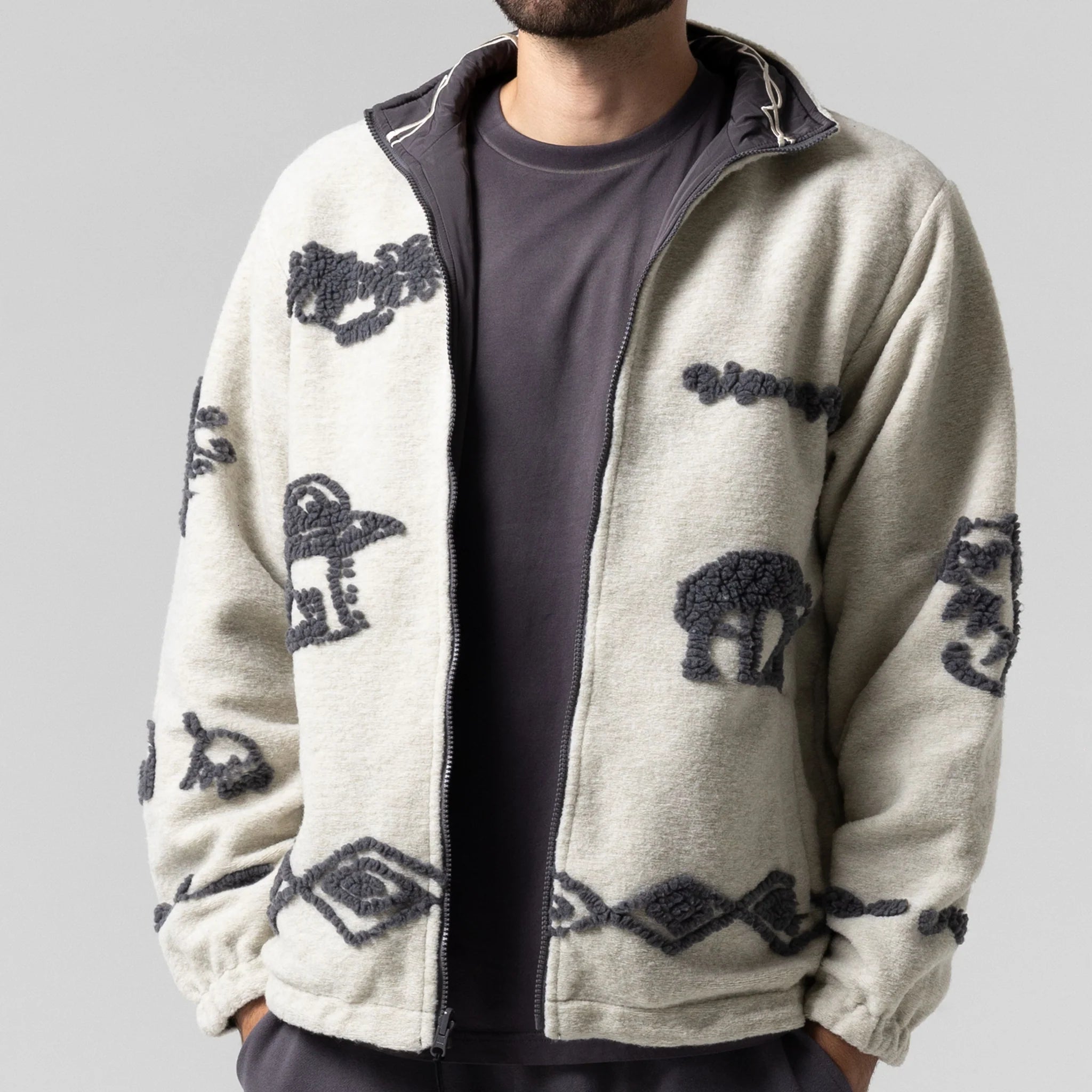BLONDED REVERSIBLE JACKET (SAND / CHARCOAL) - Envio 30/10