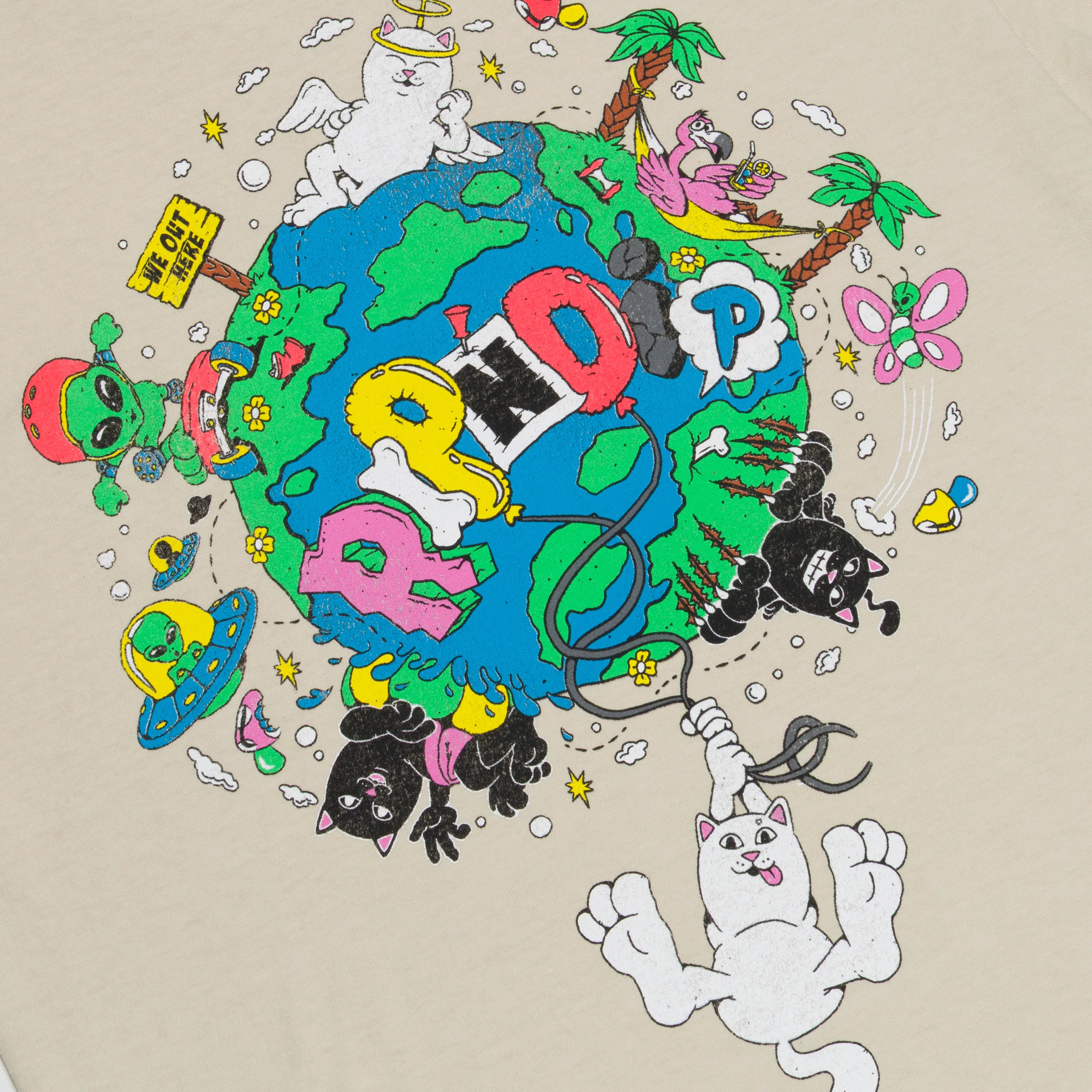 CAMISETA RIPNDIP - Nerm World Tee (Sand)