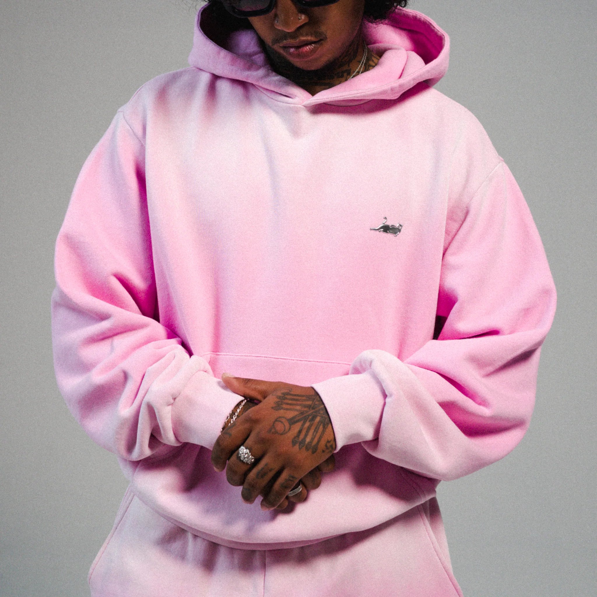 Castanza Hoodie (Light Pink Faded Wash) - Envio 30/10