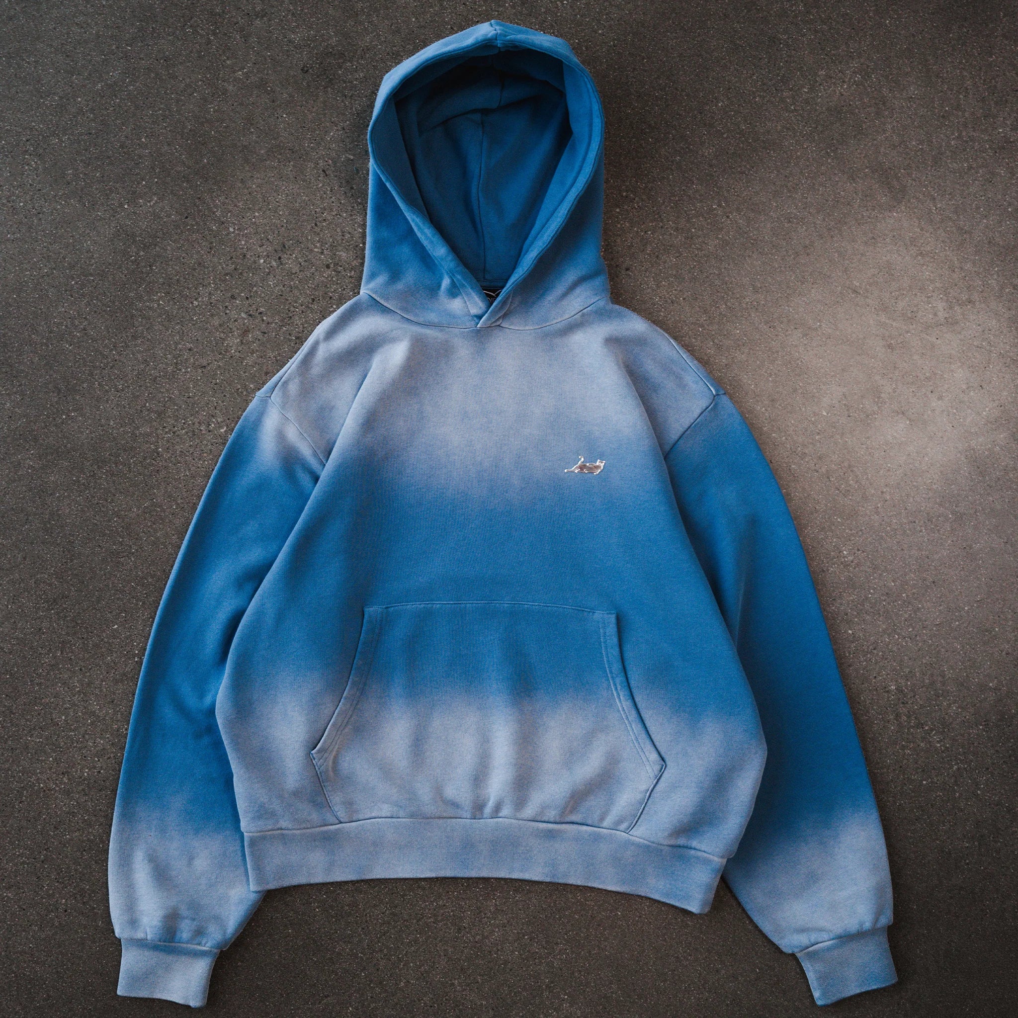 Castanza Hoodie (Light Blue Faded Wash) - Envio 30/10