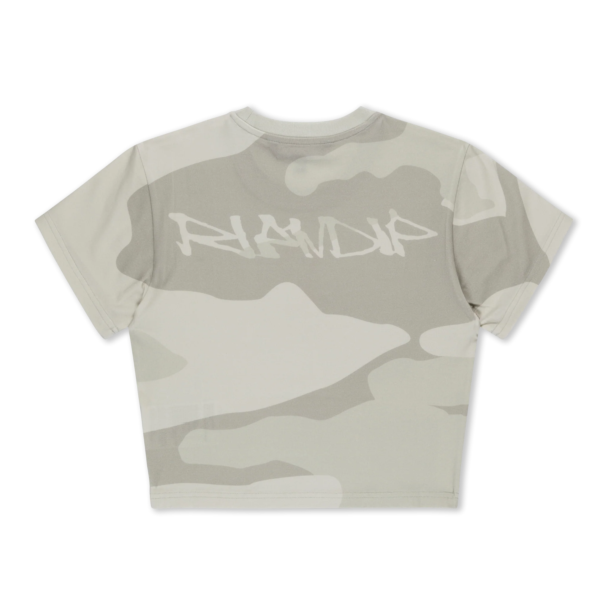 Cropped Ripnndip - Devil Alien Cropped Baby Tee (Bone Graffiti Camo)