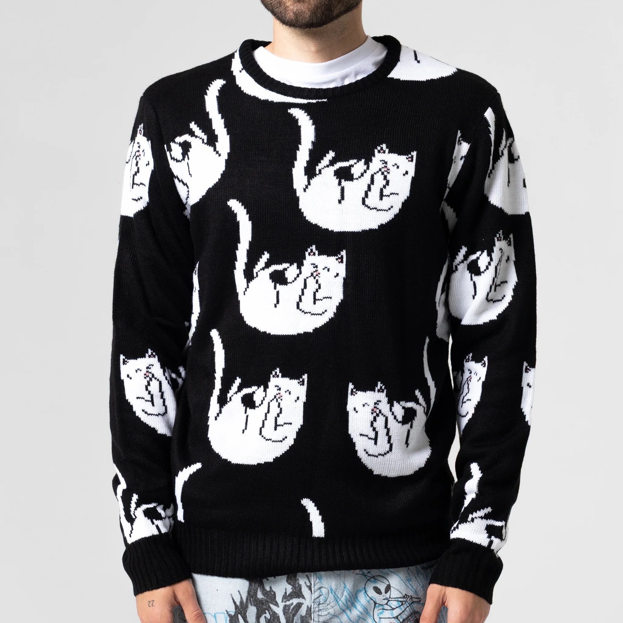 Sueter Ripndip - FALLING FOR NERMAL KNIT SWEATER (BLACK) - Envio 30/10