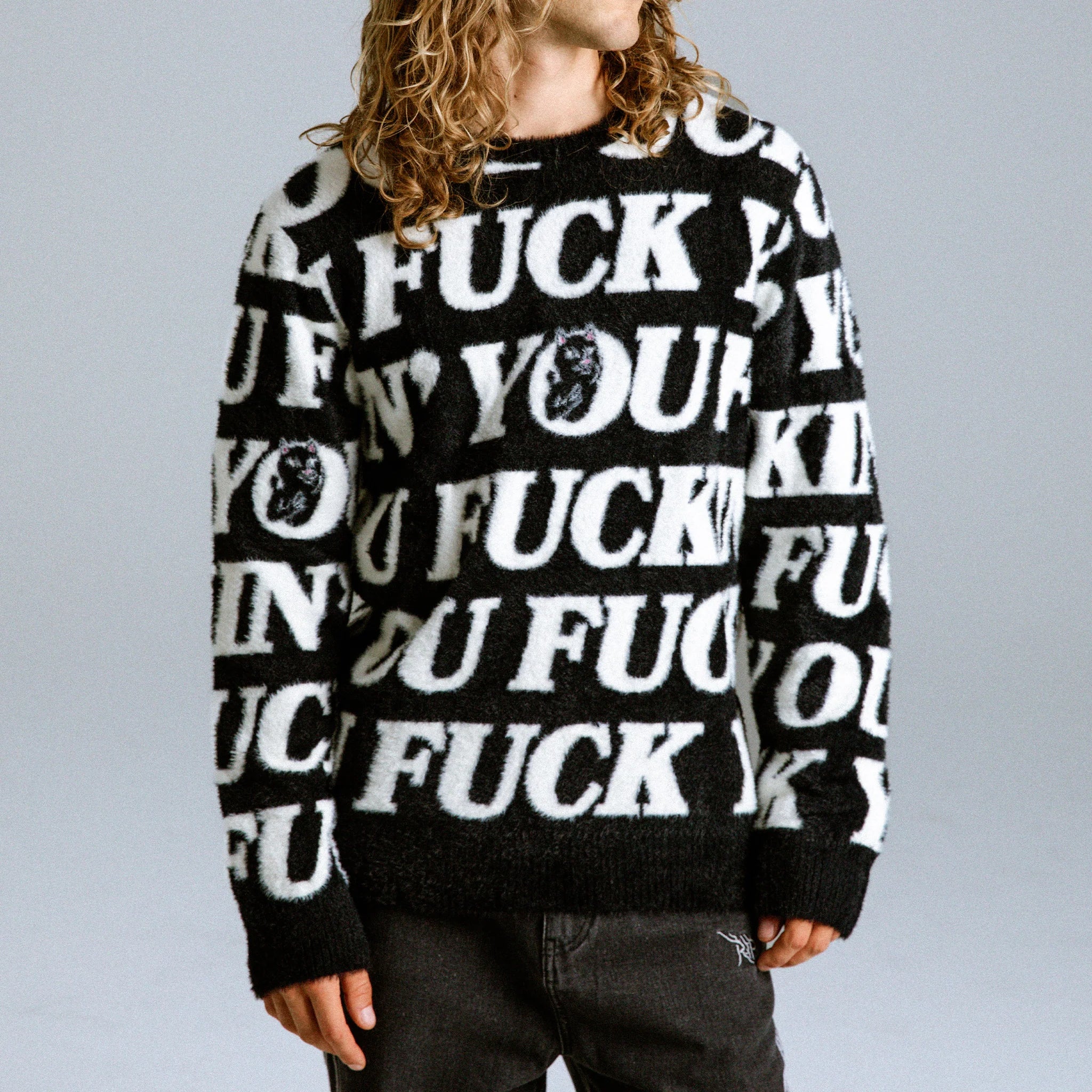 Sueter Ripndip - Fuckin Fuck Mohair Sweater (Black) - Envio 30/10