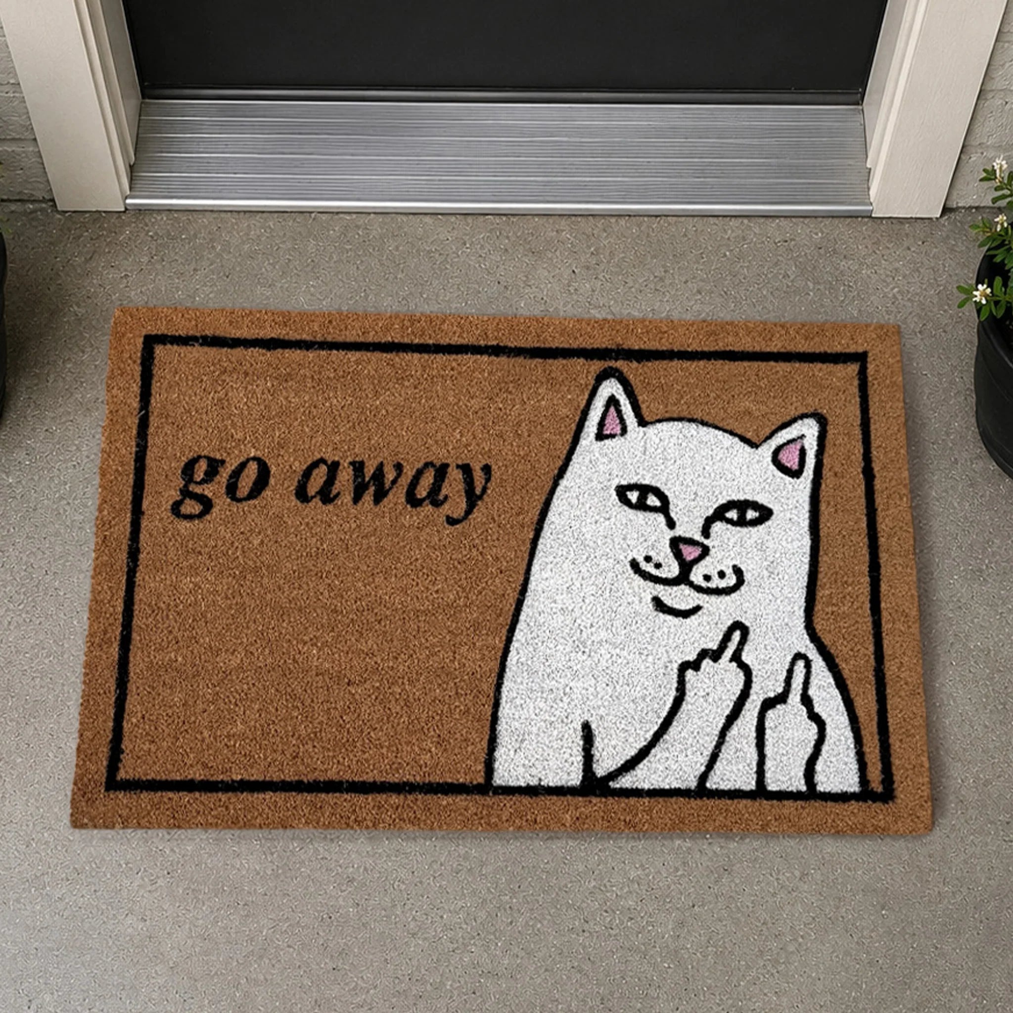 Capacho Ripndip - GO AWAY DOOR MAT (BROWN)