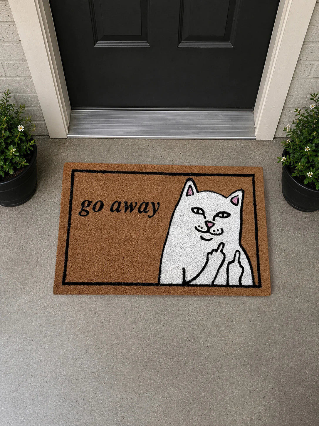 Capacho Ripndip - GO AWAY DOOR MAT (BROWN)