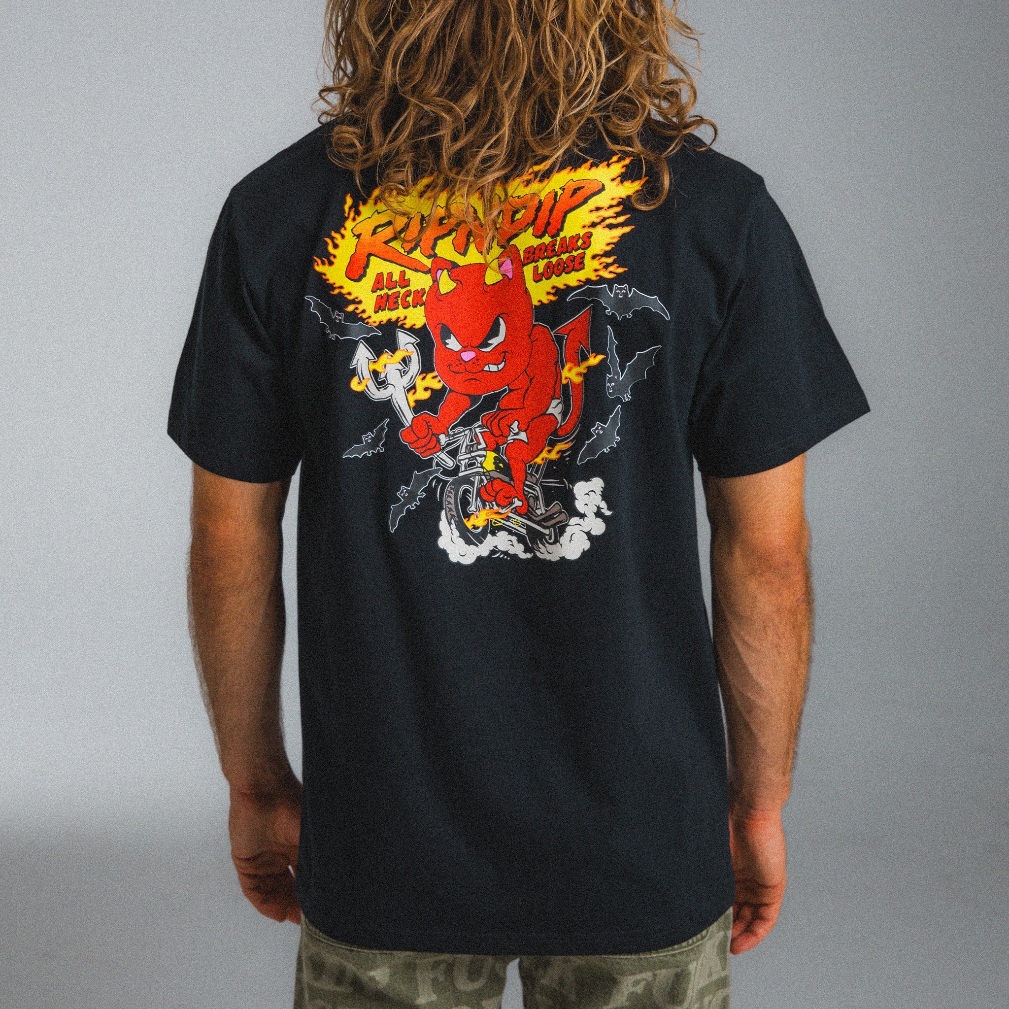 RIPNDIP Pot Tee Maglietta Uomo | T-shirt Con Logo Stampato Davanti E Dietro | Casual Streetwear