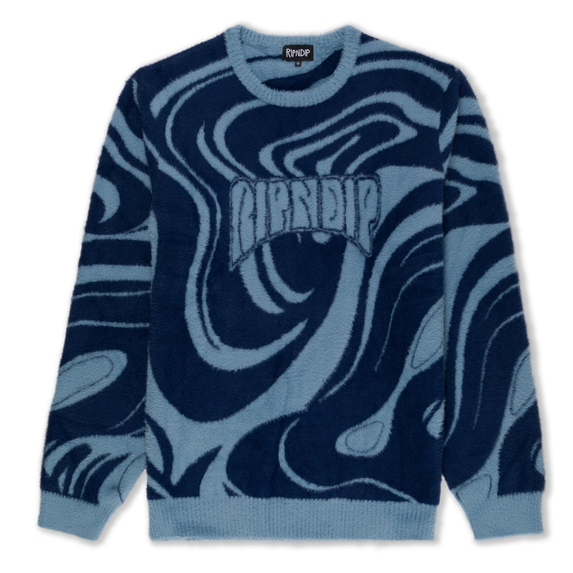 378732 Psychedelic Mohair Knit Sweater (Dark Slate)