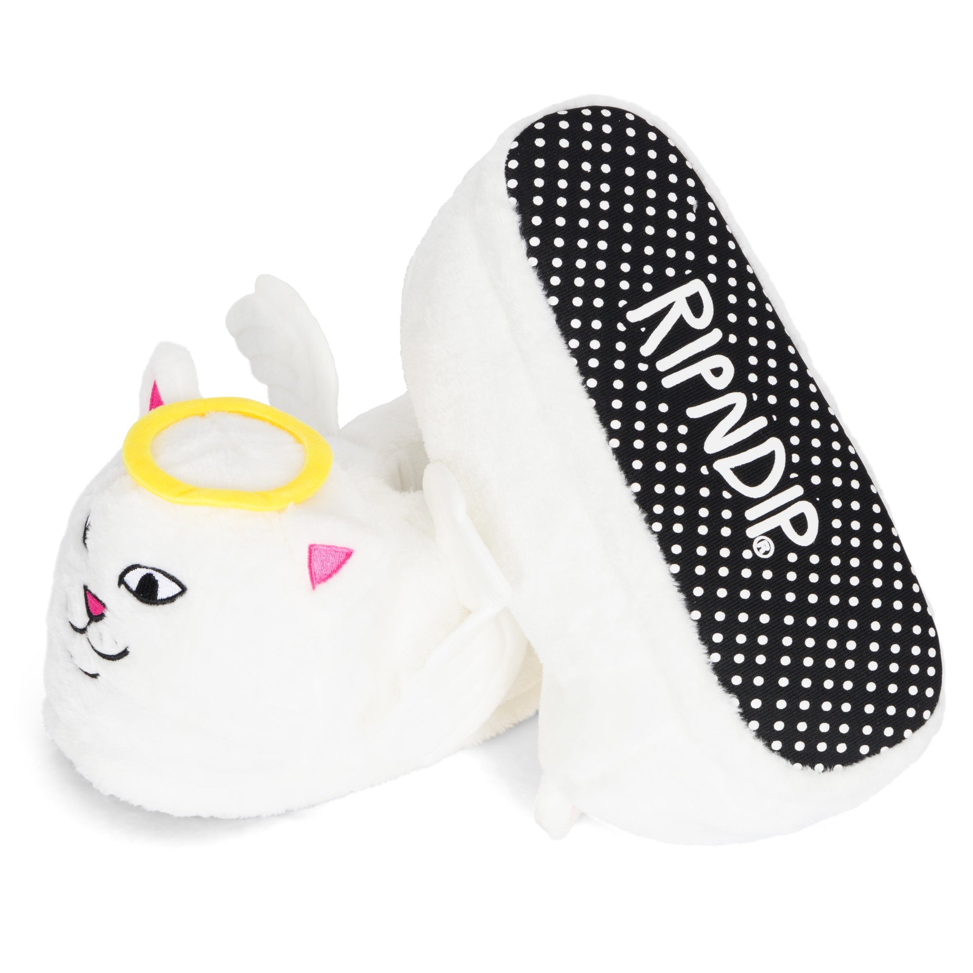 RIPNDIP Lord Angel Plush Slippers (White)