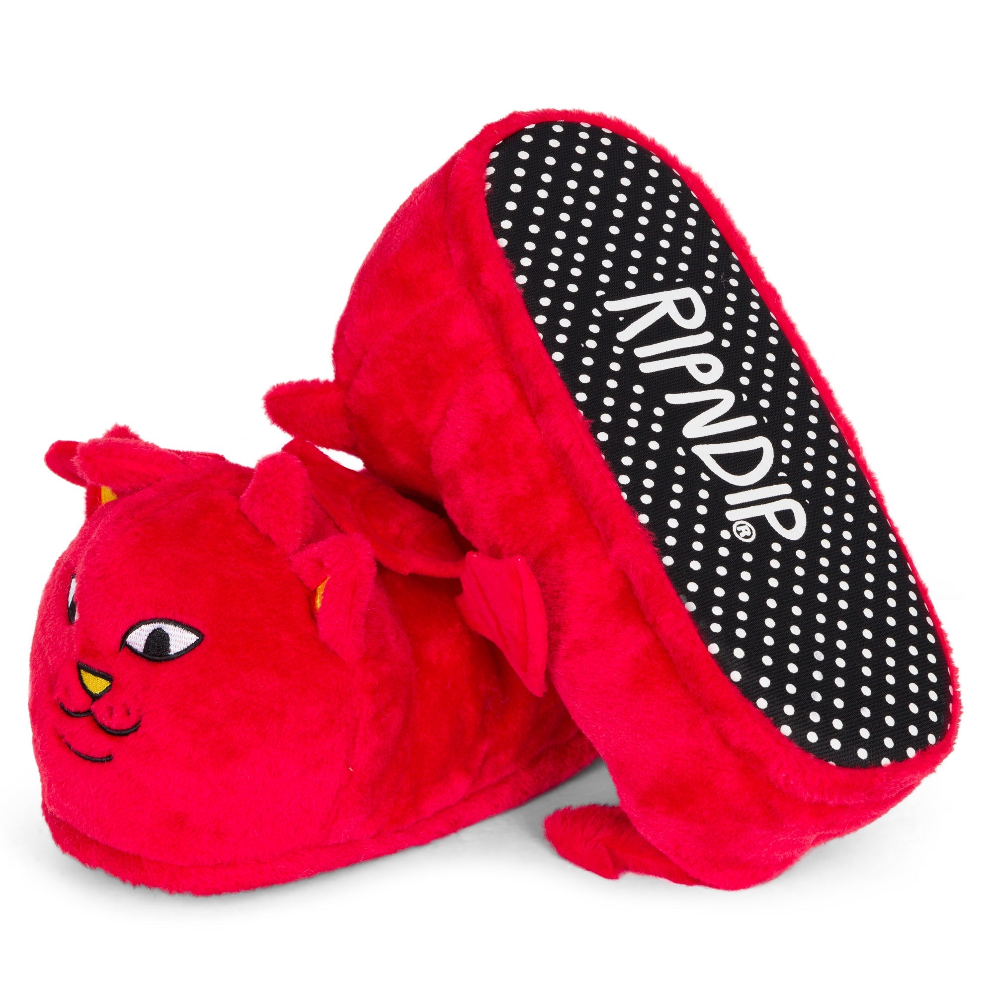 RIPNDIP Lord Devil Plush Slippers (Red)