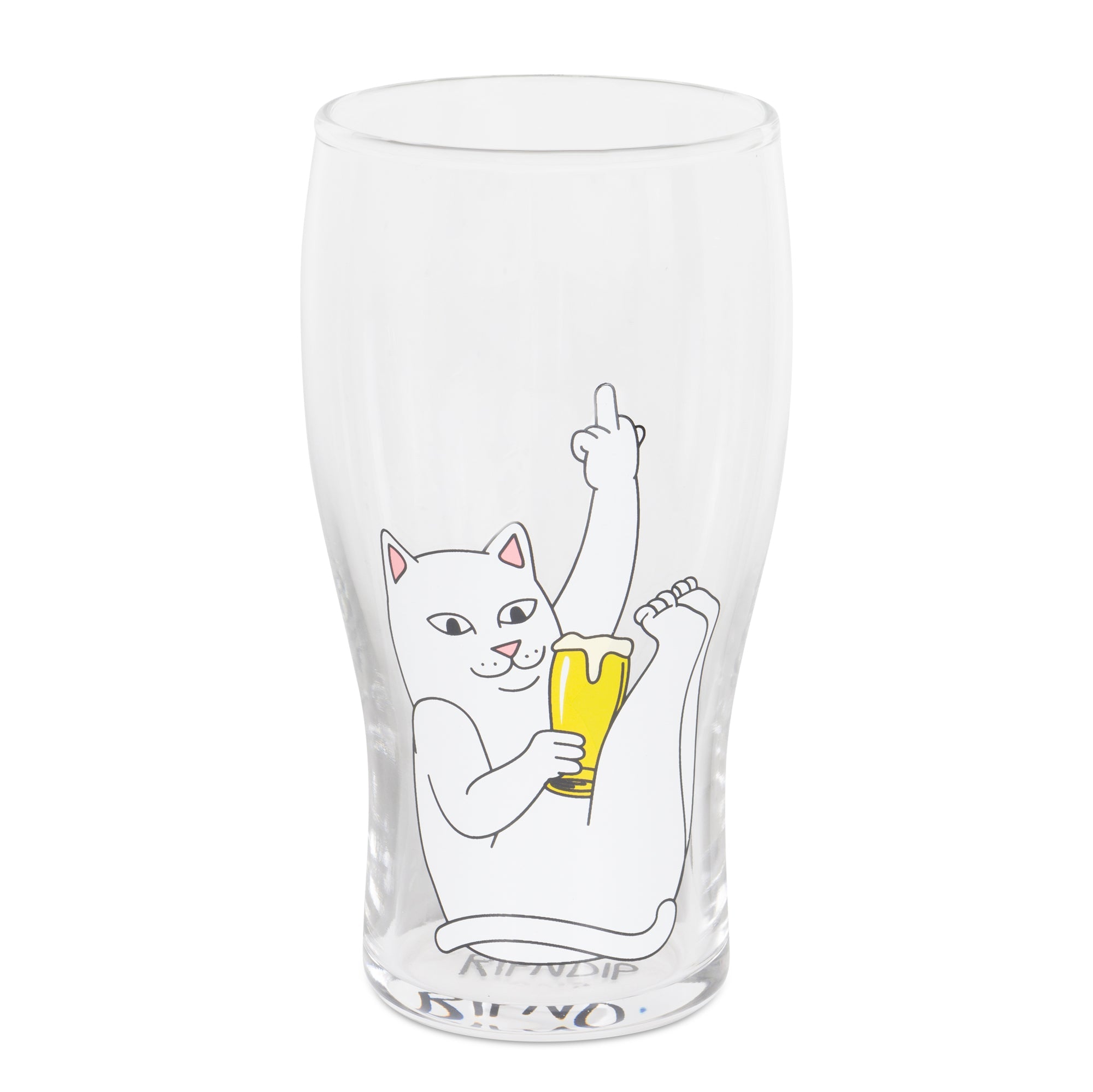 RIPNDIP Half Full Beer Glass (Clear)