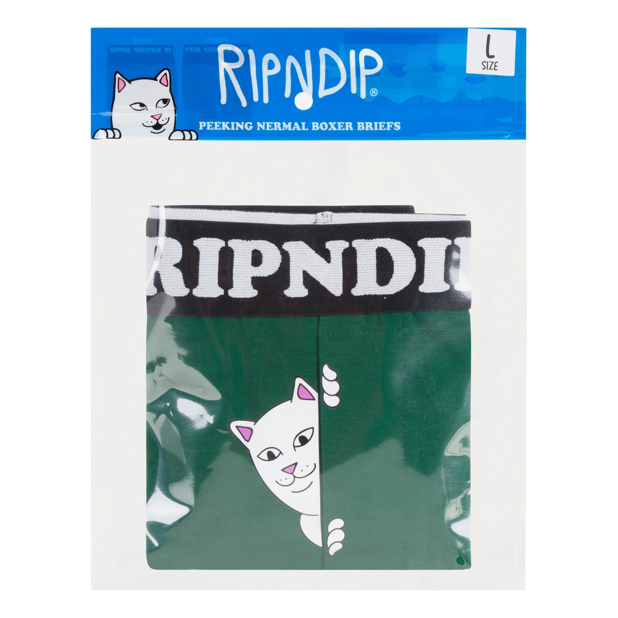 RIPNDIP Peek A Nermal Boxers (Dark Forest)