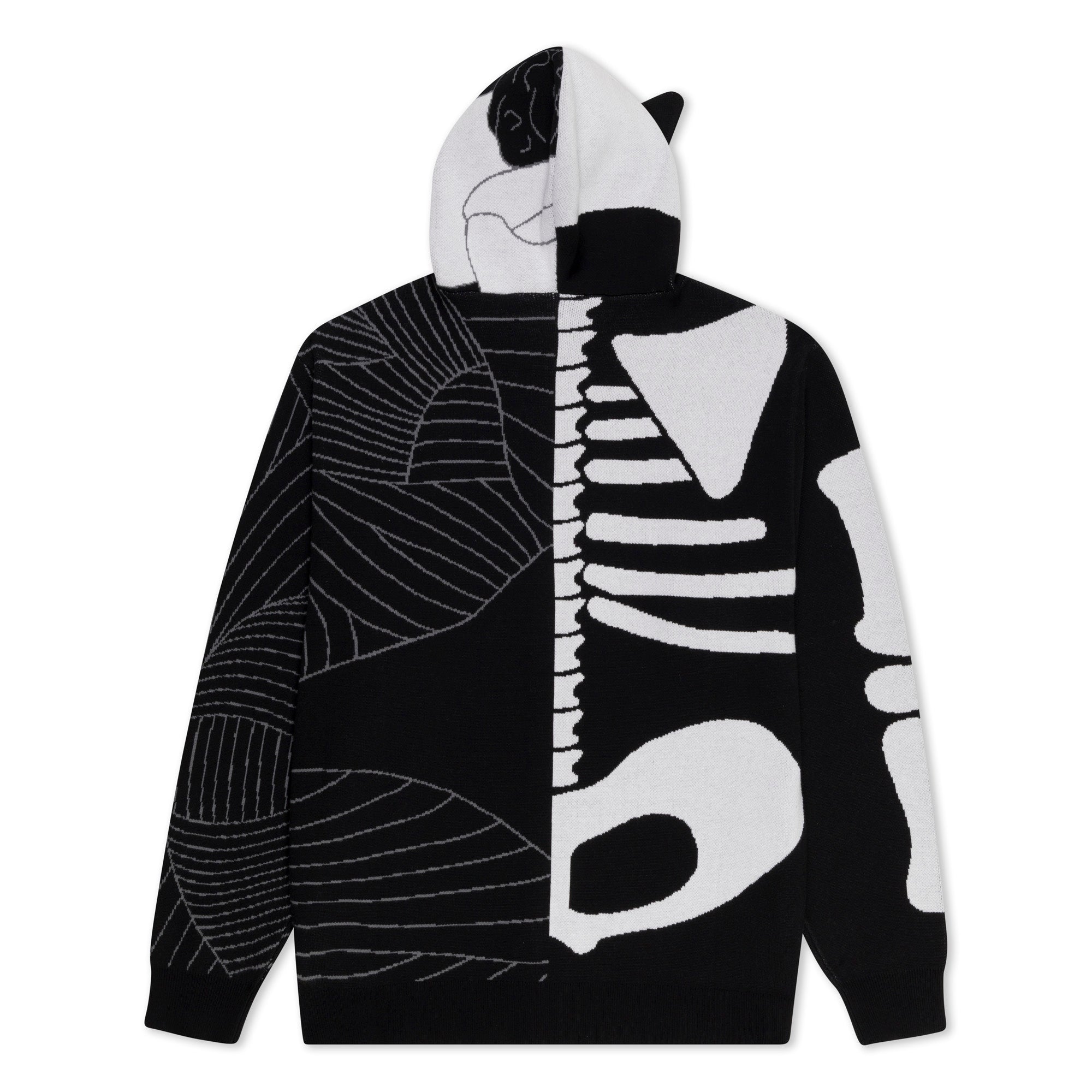 RIPNDIP Skelly Nerm Knit Hoodie (Black/White)