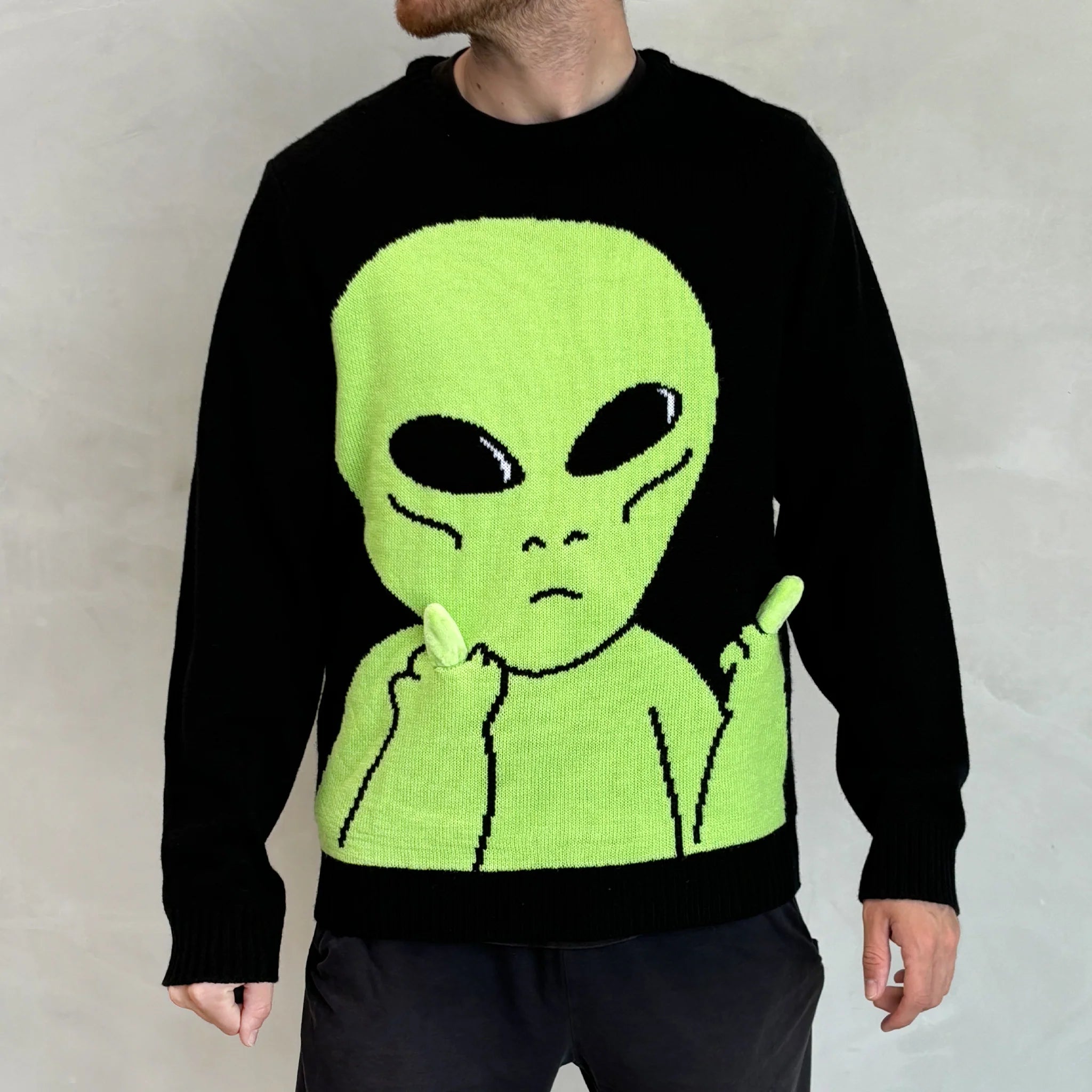 Sueter Ripndip - Lord Alien Flippy Knitty Sweater (Black) - Envio 30/10