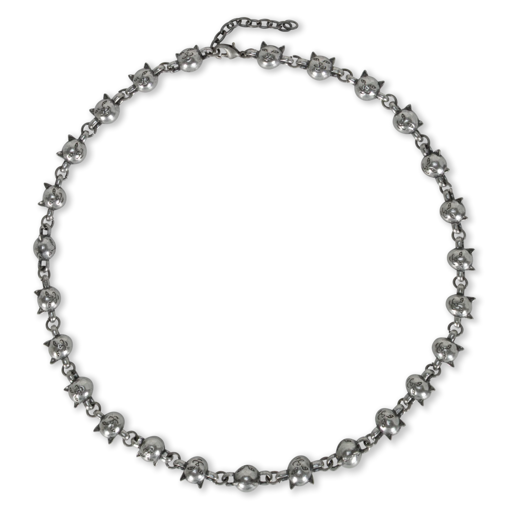 Corrente Ripndip - LORD NERMAL BALL AND CHAIN NECKLACE (SILVER)