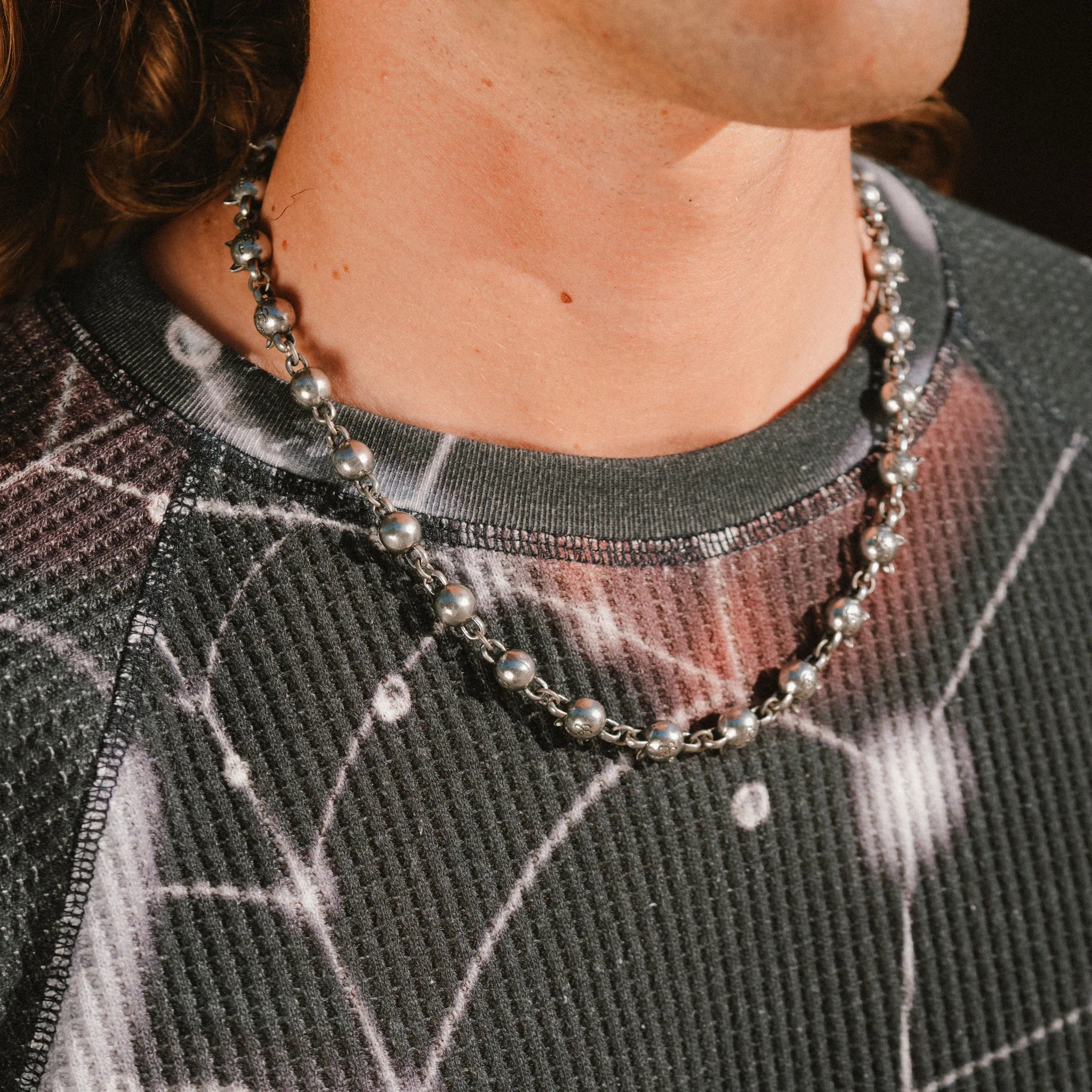 Corrente Ripndip - LORD NERMAL BALL AND CHAIN NECKLACE (SILVER)