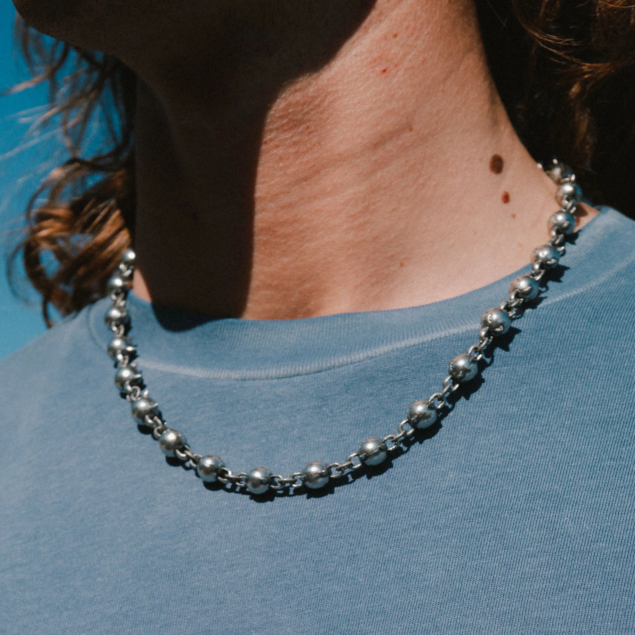 Corrente Ripndip - LORD NERMAL BALL AND CHAIN NECKLACE (SILVER)