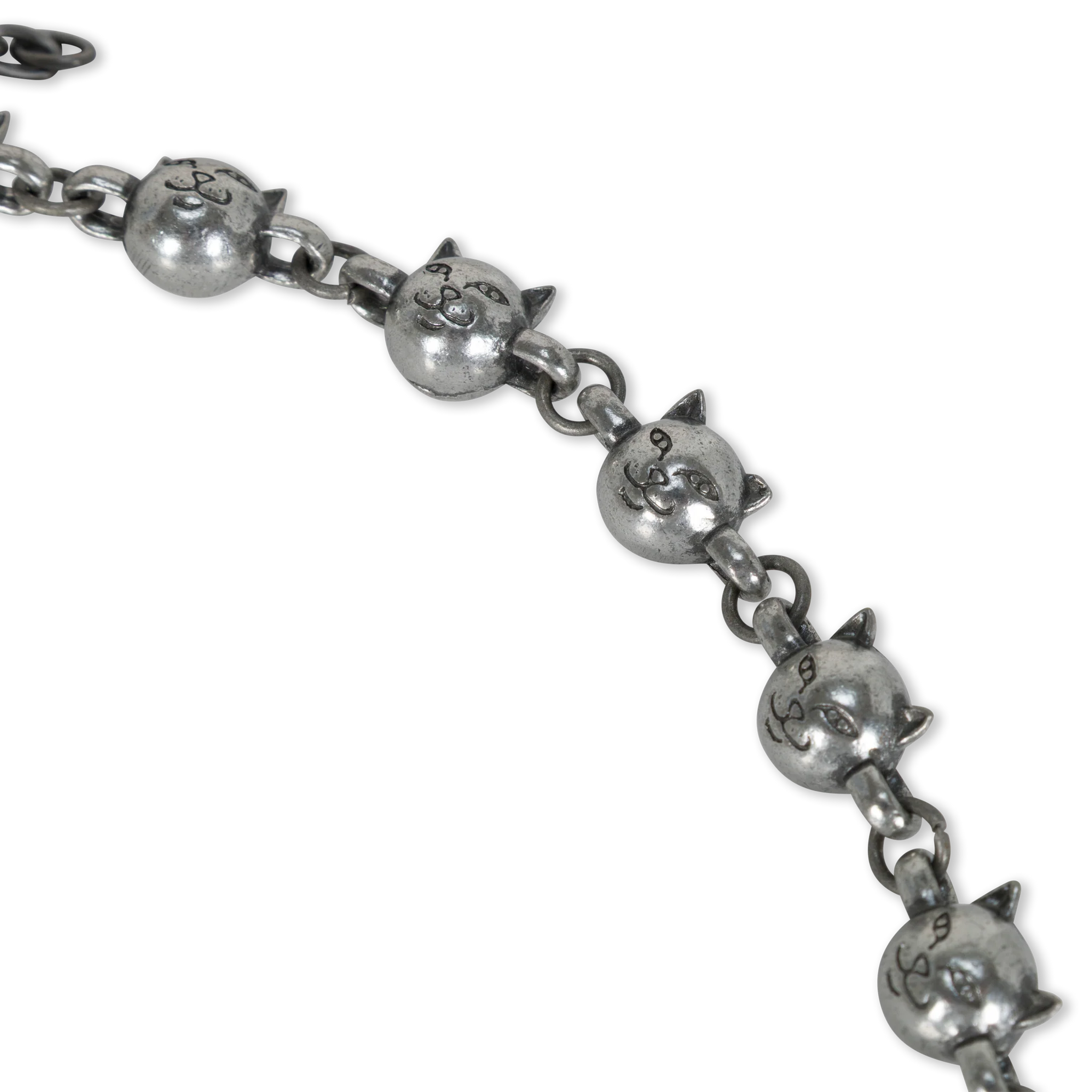 Corrente Ripndip - LORD NERMAL BALL AND CHAIN NECKLACE (SILVER)