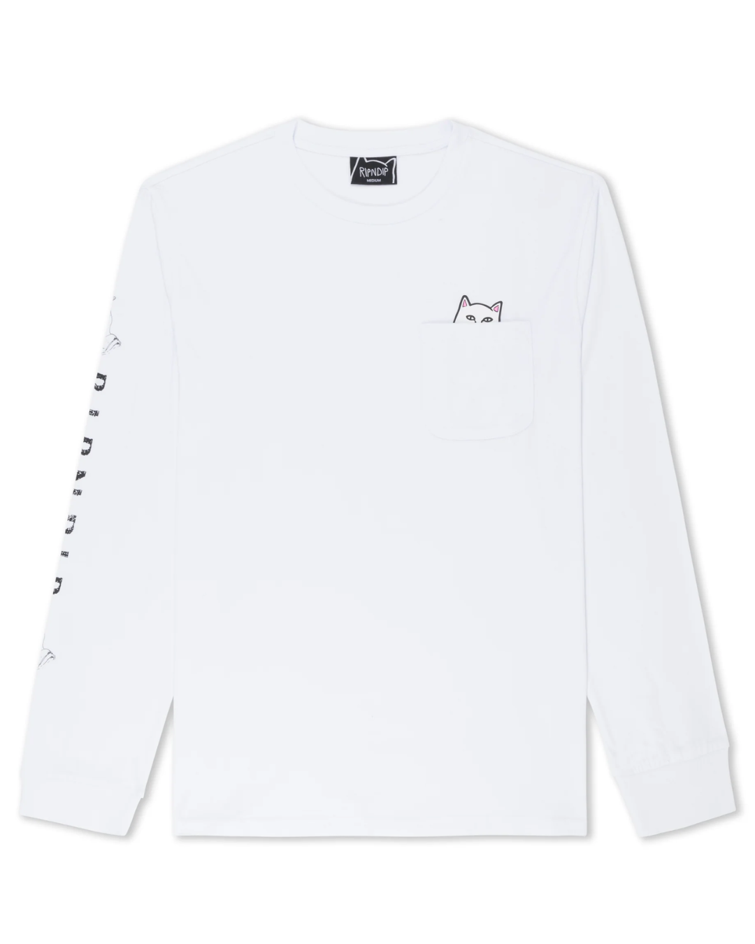 Camiseta manga longa Ripndip - Lord Nermal L/S Pocket Tee (White)