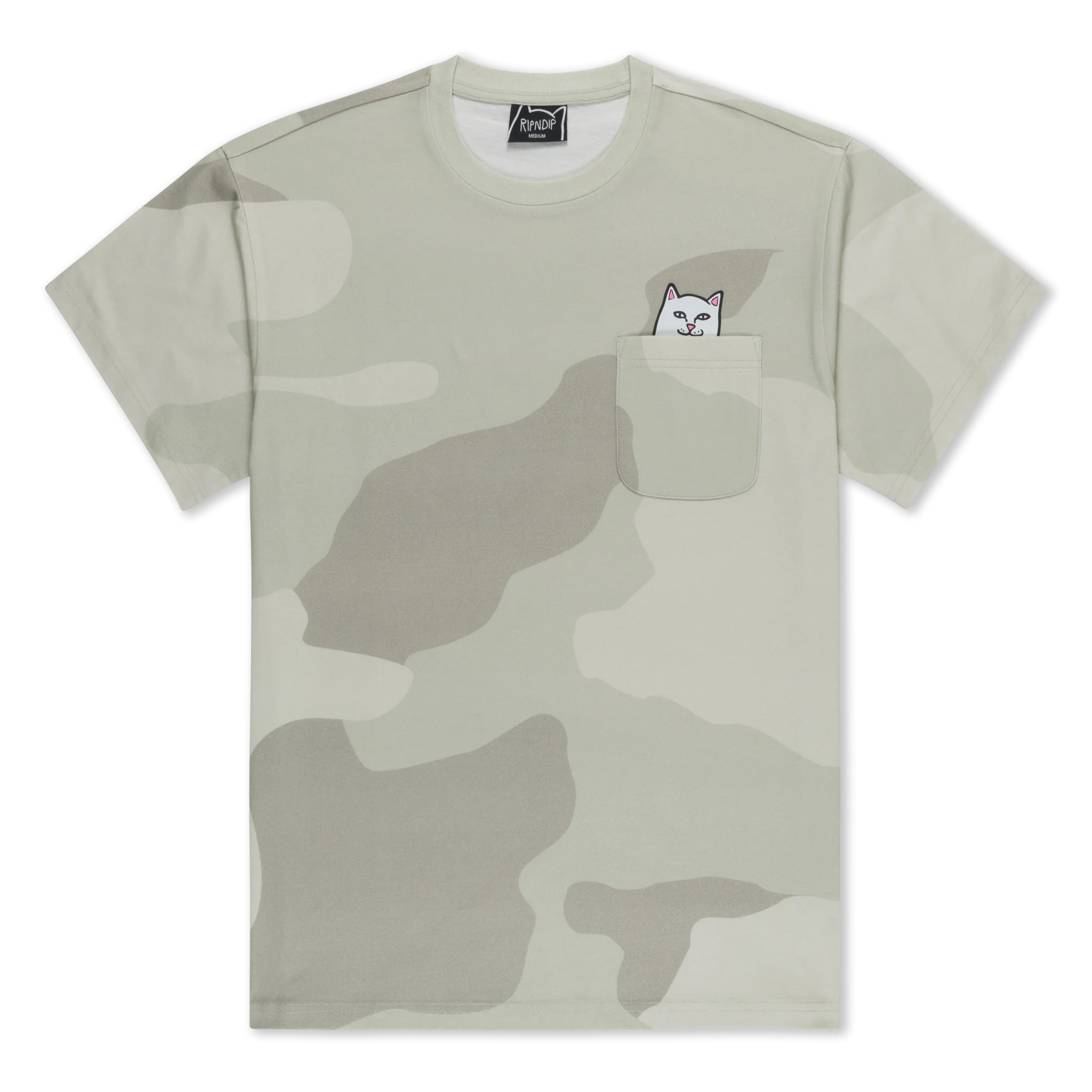 Camiseta Ripndip - LORD NERMAL POCKET TEE (BONE GRAFFITI CAMO)