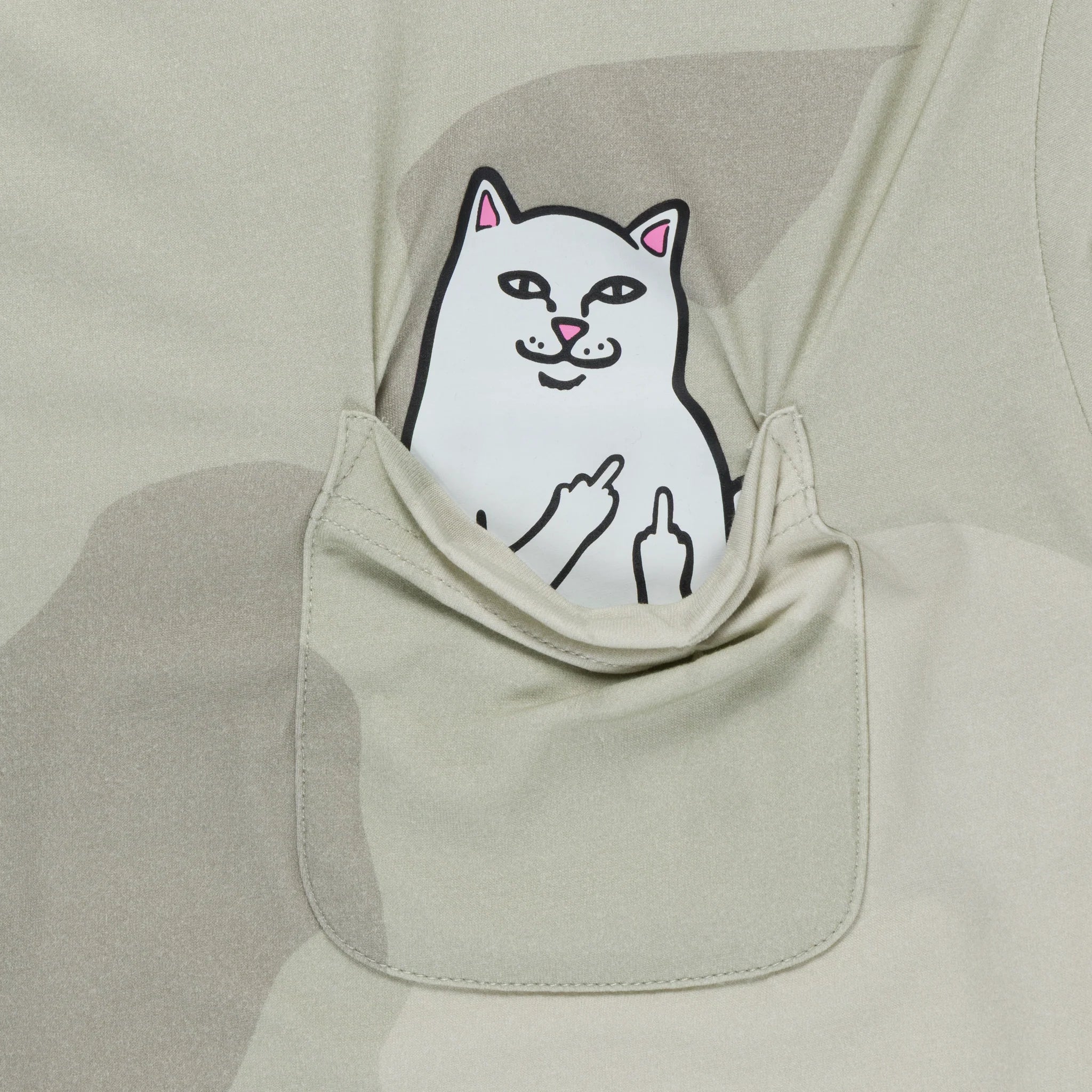 Camiseta Ripndip - LORD NERMAL POCKET TEE (BONE GRAFFITI CAMO)