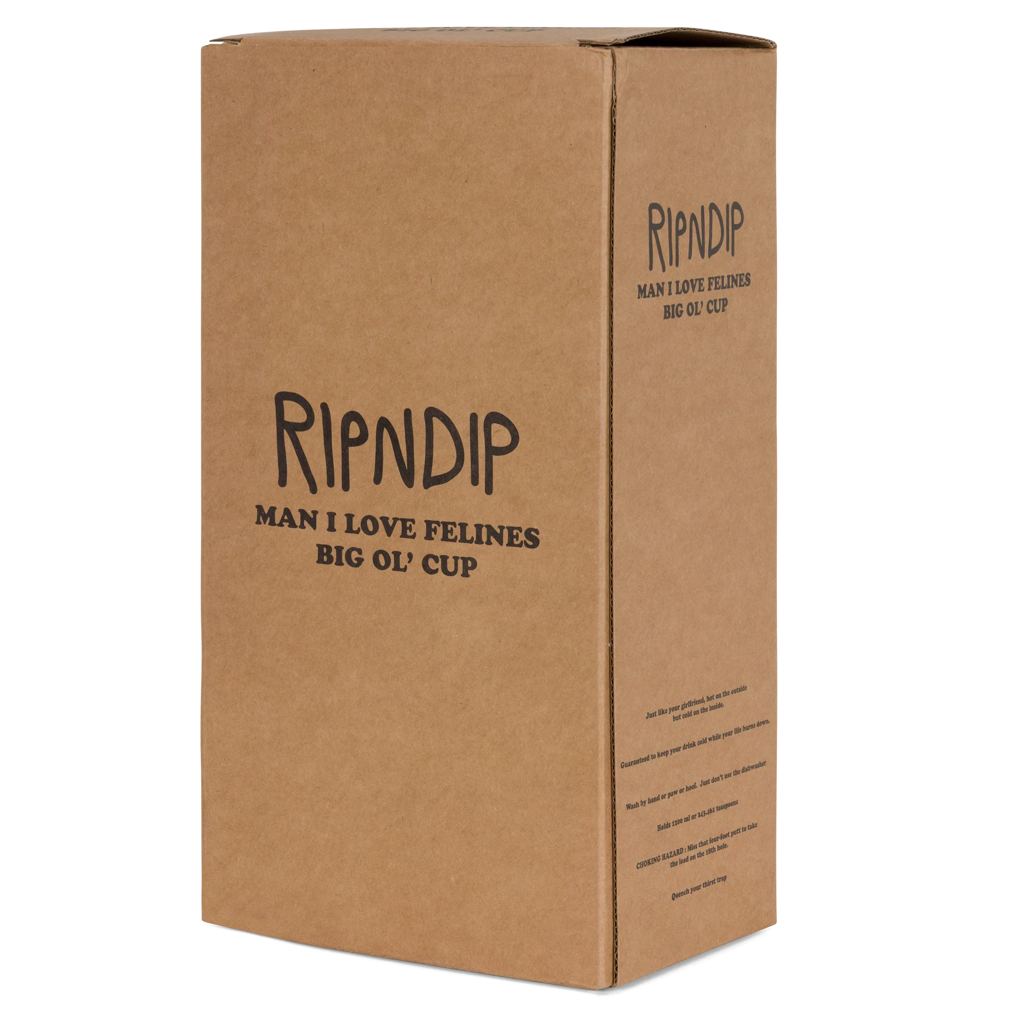 Garrafa Térmica Ripndip - MAN I LOVE FELINES BIG OL CUP TUMBLER (BLACK)