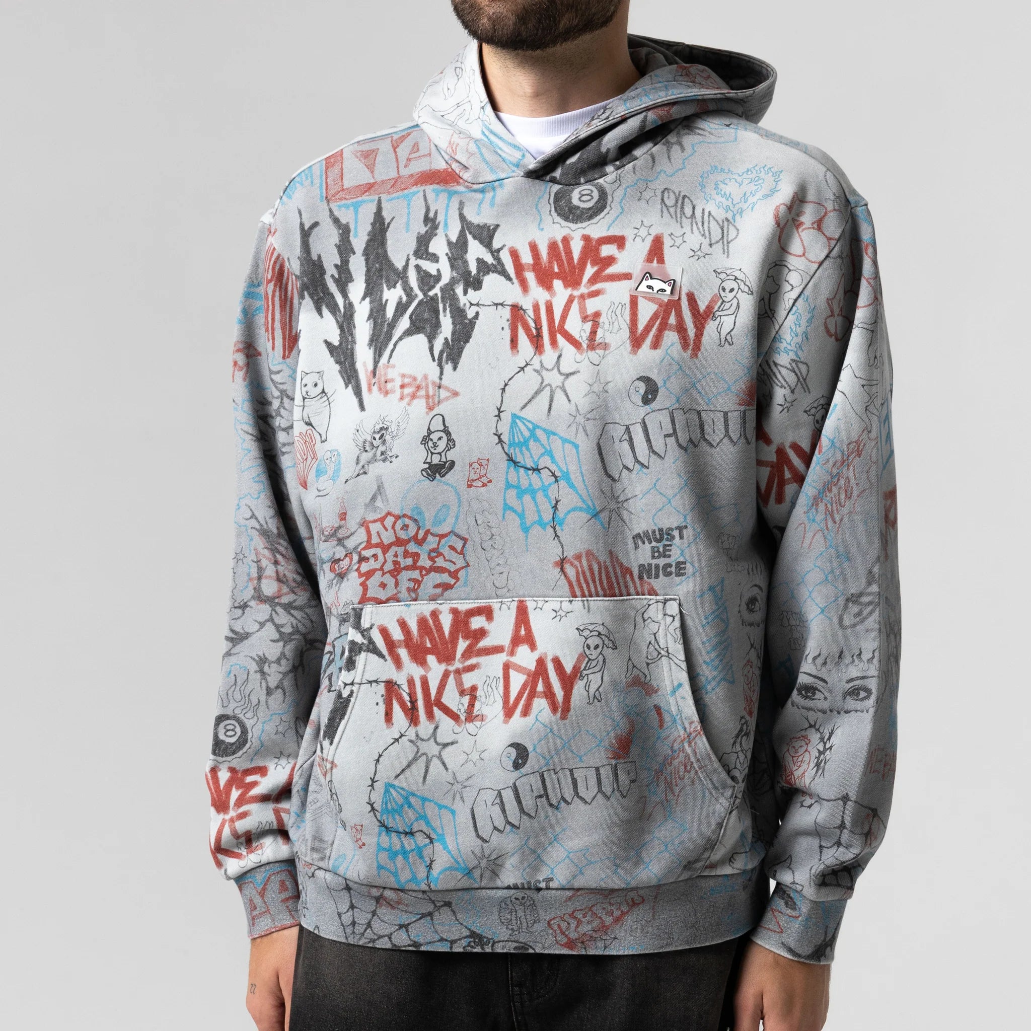 Moletom Ripndip - Marker Hoodie (Sage Grey Vintage Wash)