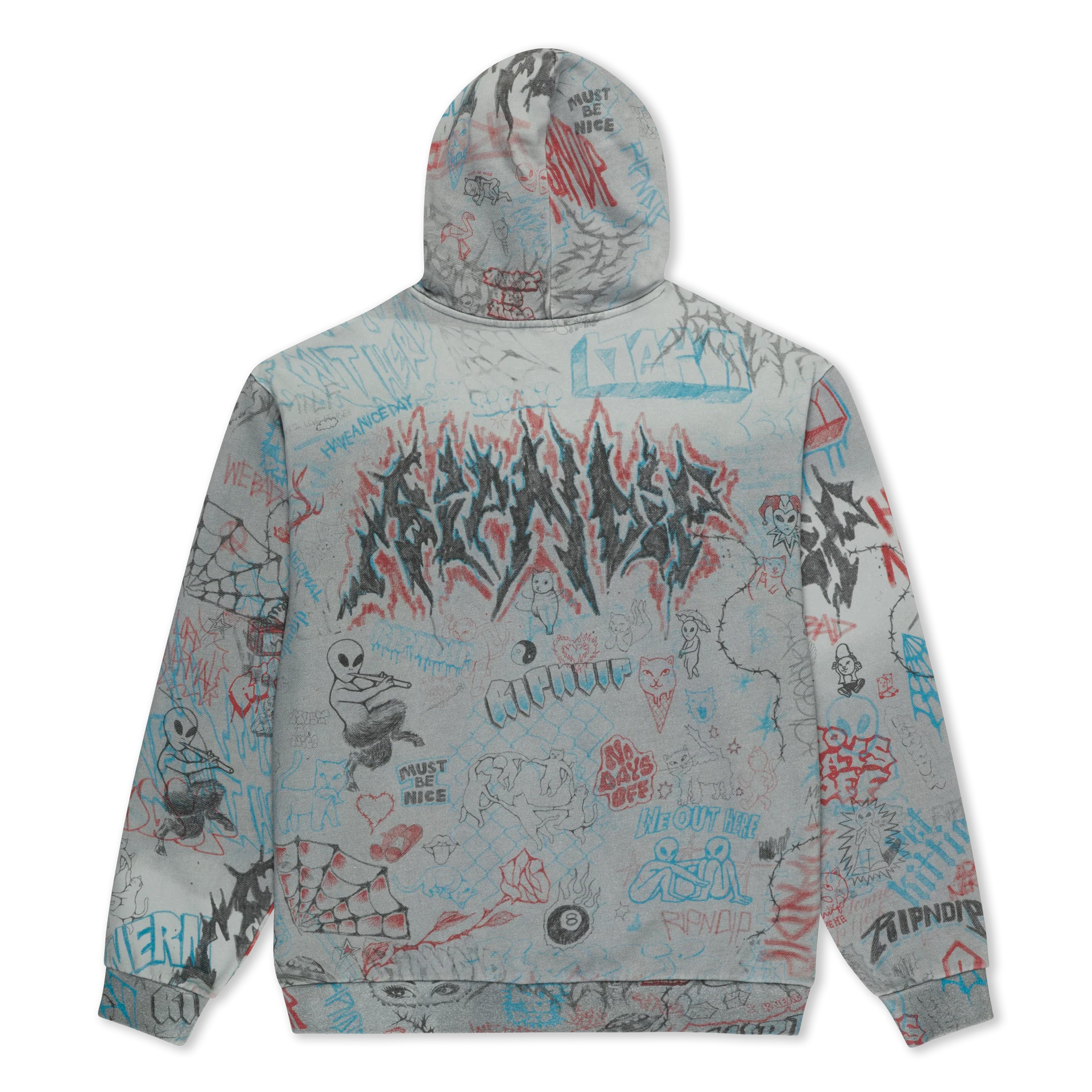 Moletom Ripndip - Marker Hoodie (Sage Grey Vintage Wash)