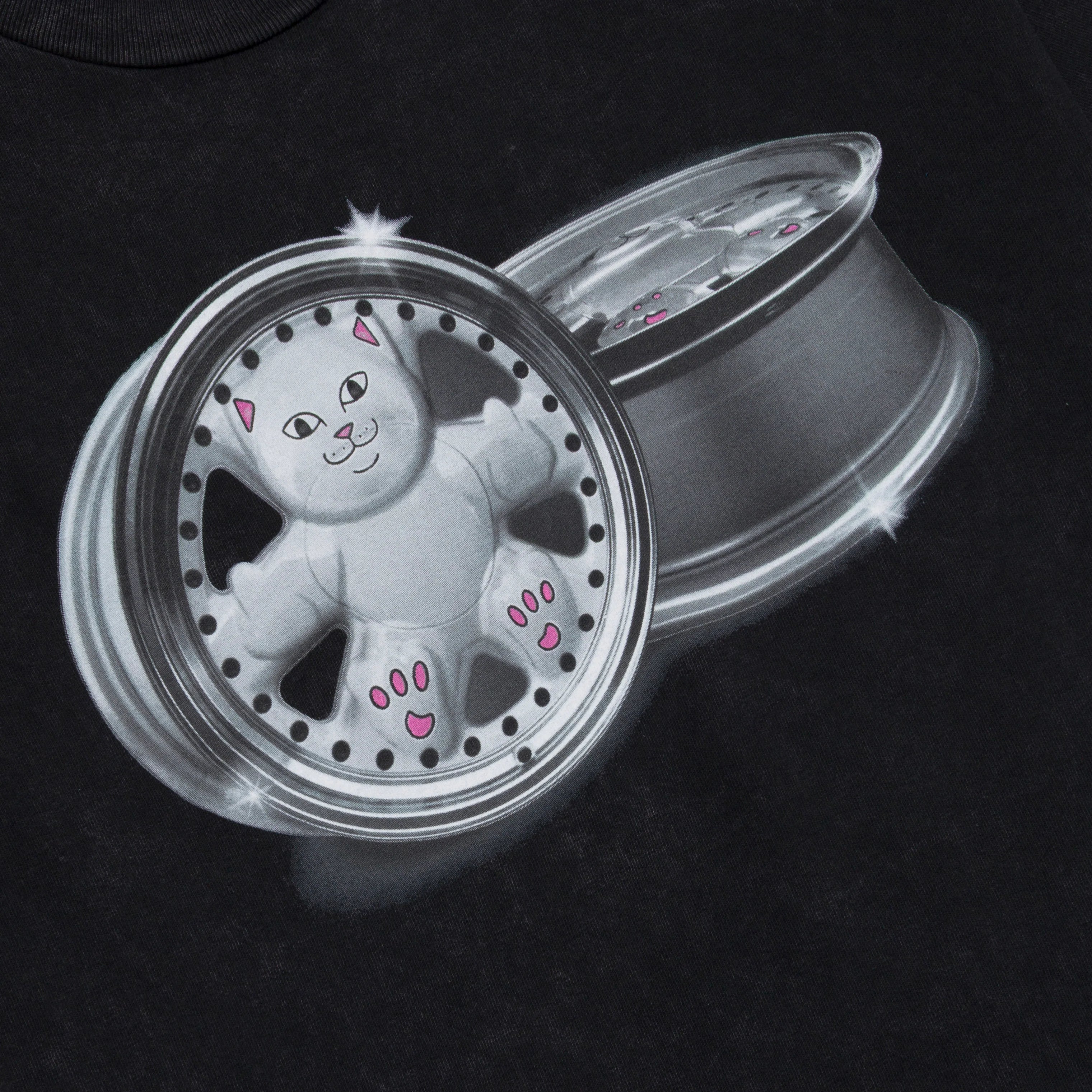 Camiseta Ripndip - Nerm Wheels Tee (Black Vintage Wash)