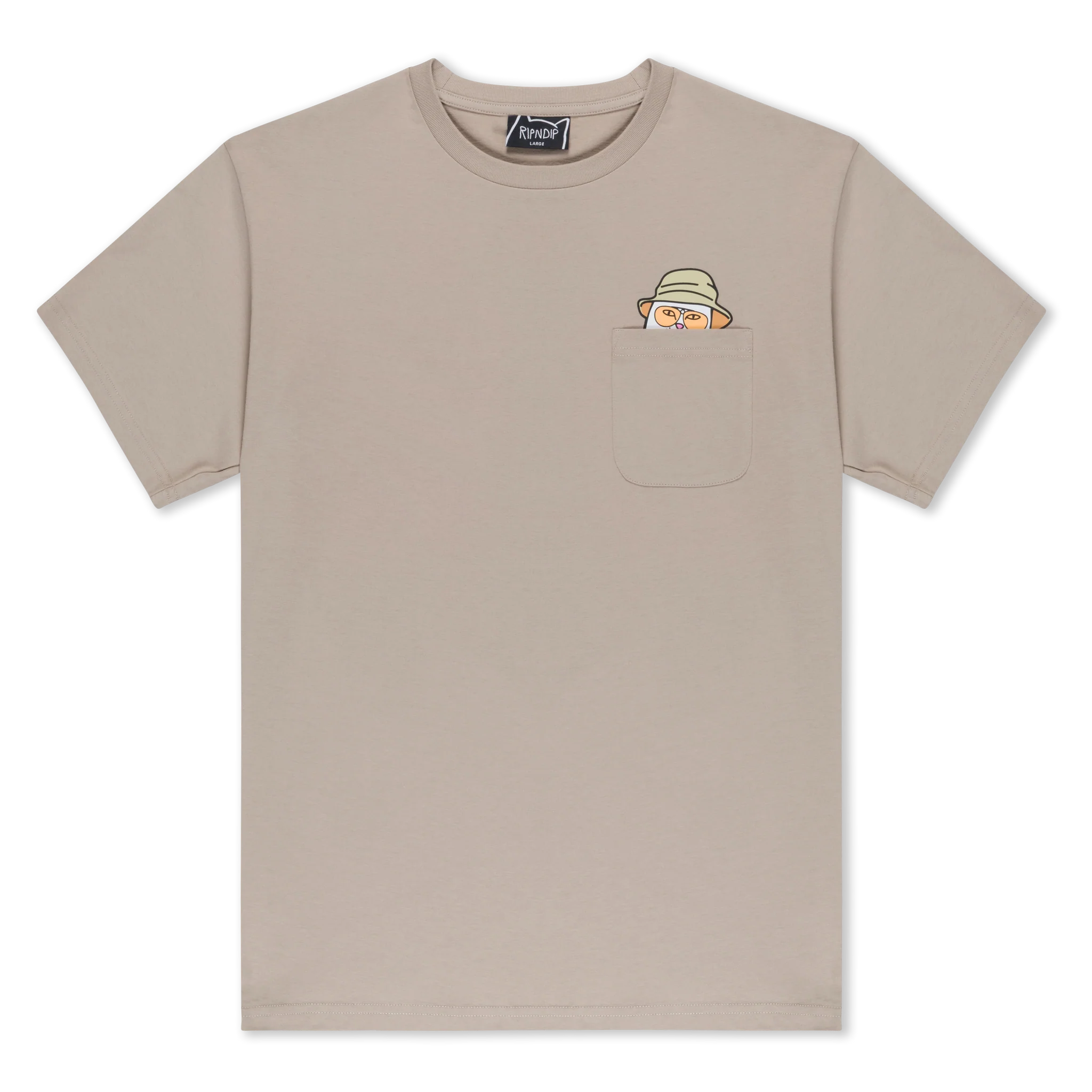 Camiseta Ripndip - Nermal S Thompson Pocket Tee (Tan) - ENVIO 26/06