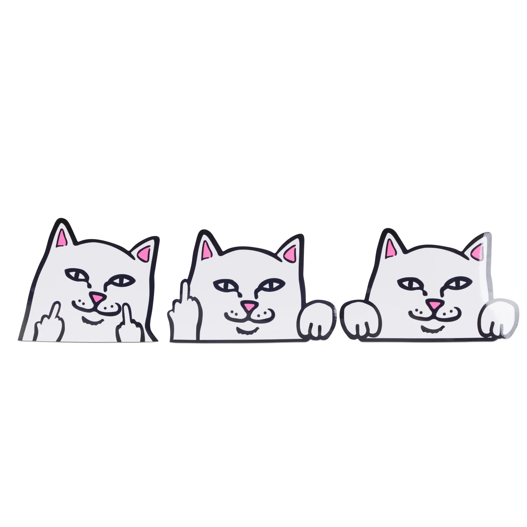 Adesivo de carro RIPNDIP - Peeking Nermal Car Sticker Pack (White)