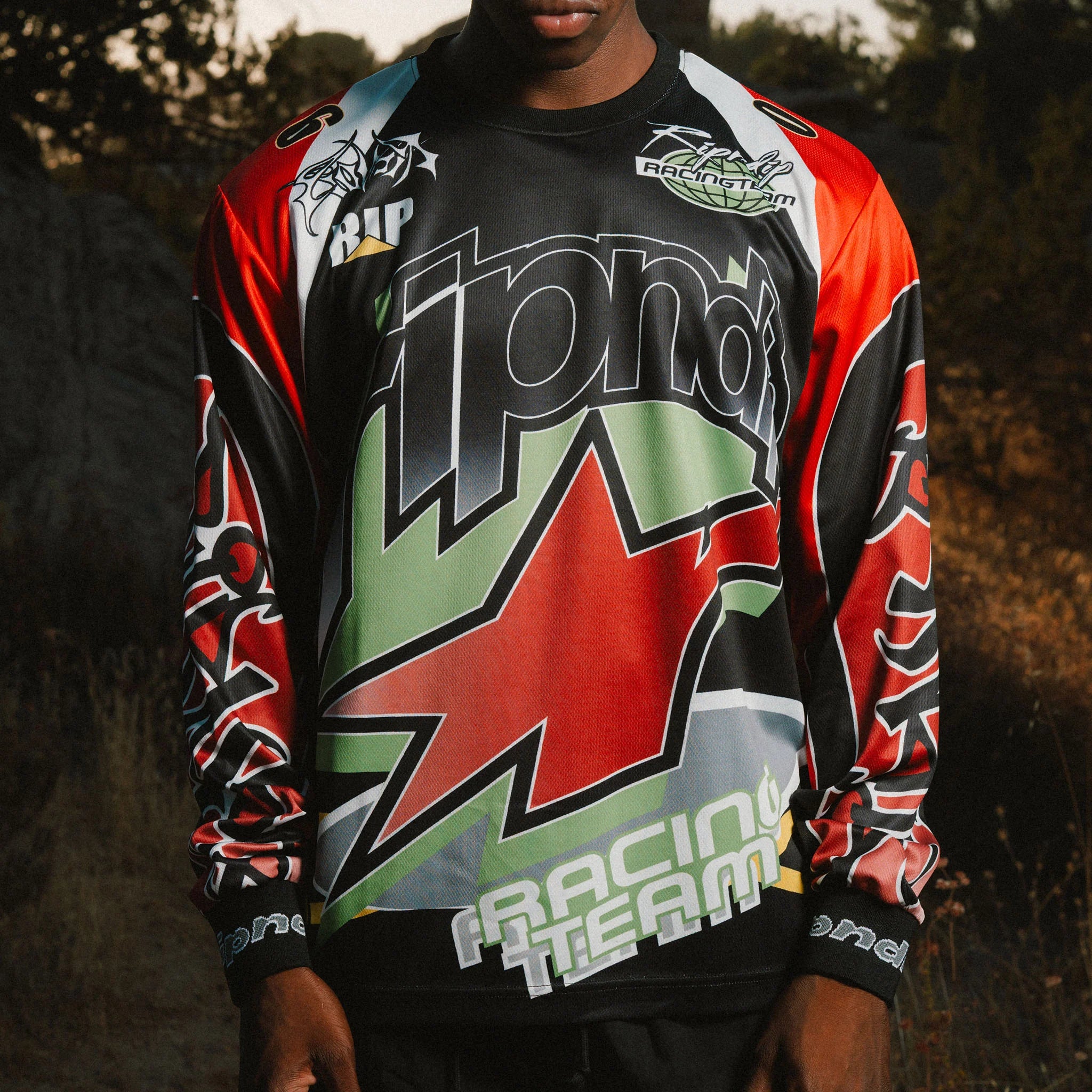 Camisa de Manga Longa - RIPNDIP All Star Long Sleeve Jersey (Red / Black) - 30/10