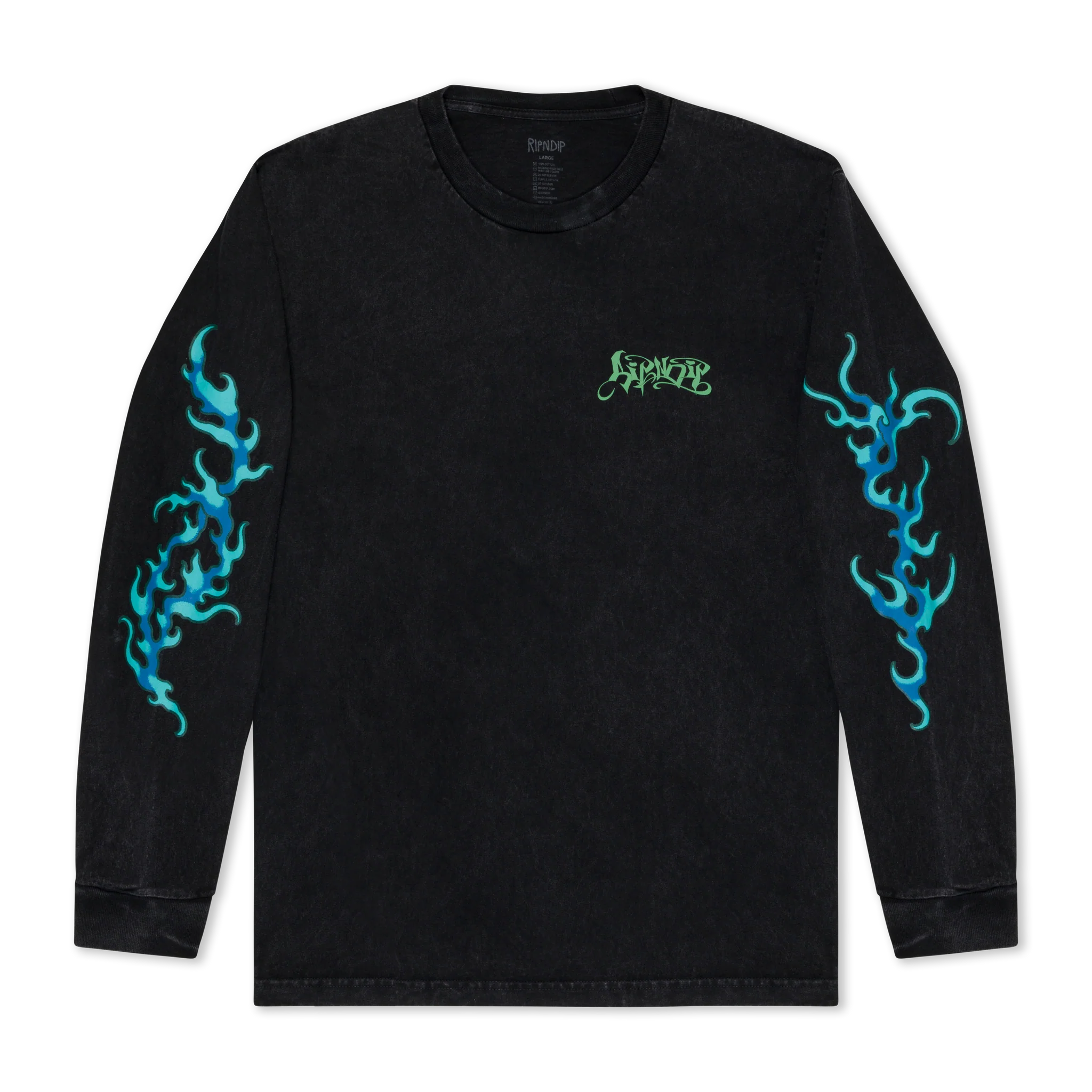 Camiseta Manga Longa Ripndip - SQUABBLE UP LONG SLEEVE (BLACK WASH)