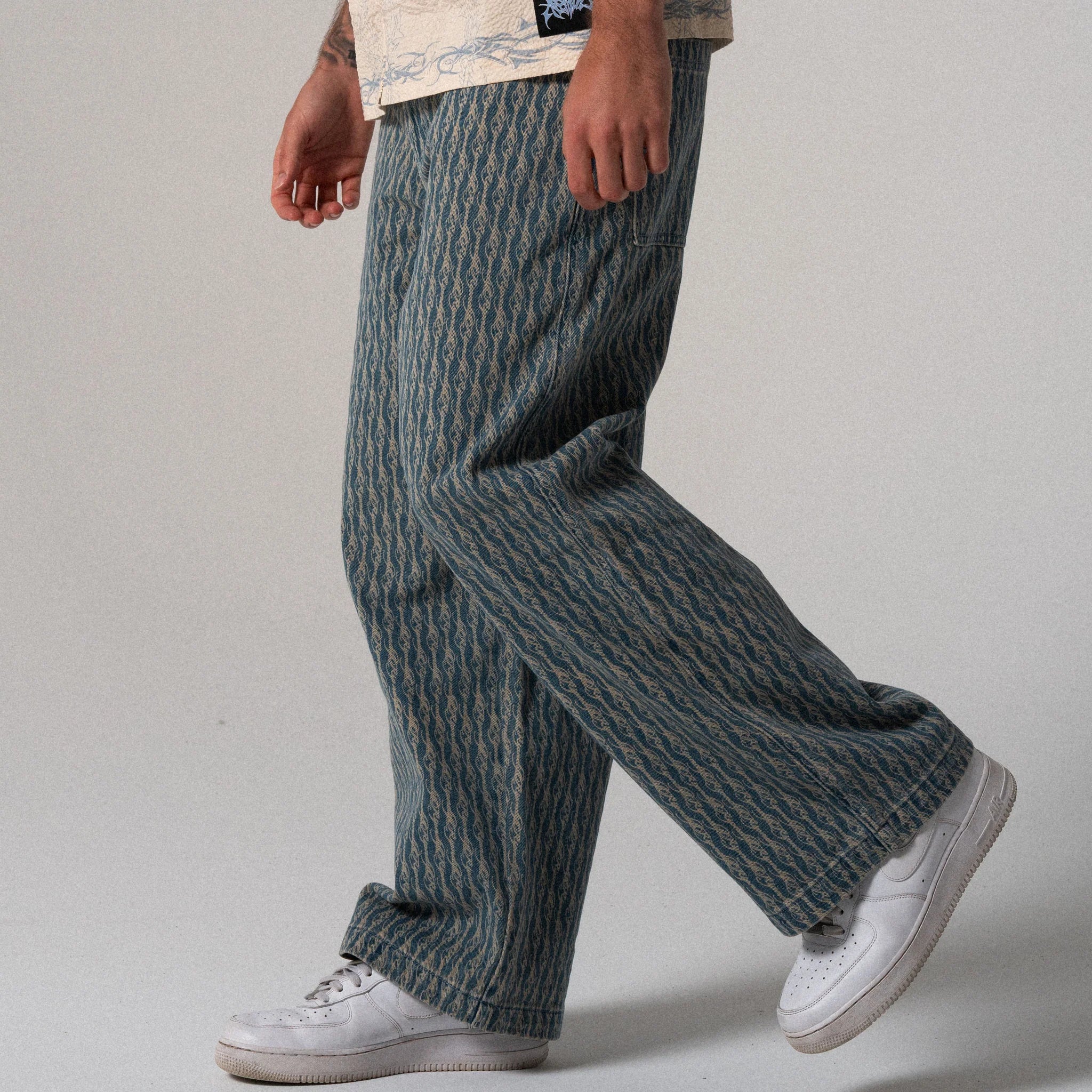 Calça Ripndip - Western Roads Wide Fit Pants (Meidum Wash)