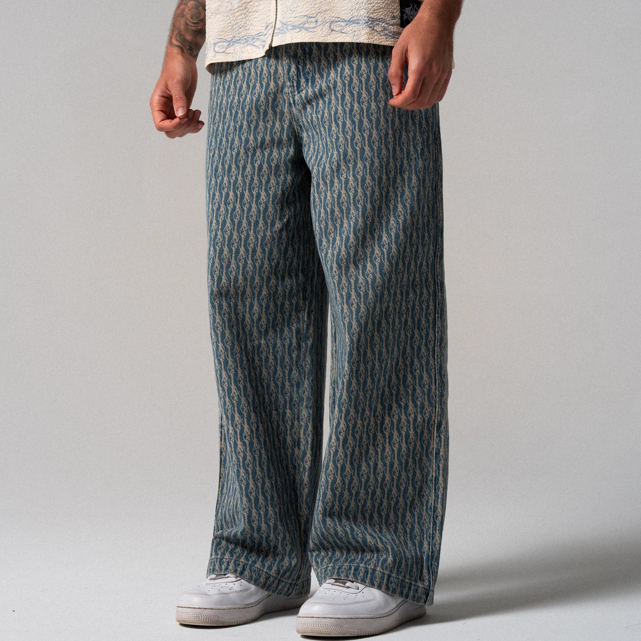 Calça Ripndip - Western Roads Wide Fit Pants (Meidum Wash)