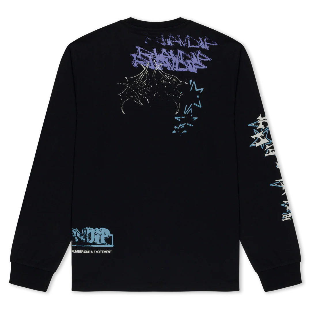 Camiseta Manga Longa Ripndip - WORLD WIDE MADNESS LS (CHARCOAL)