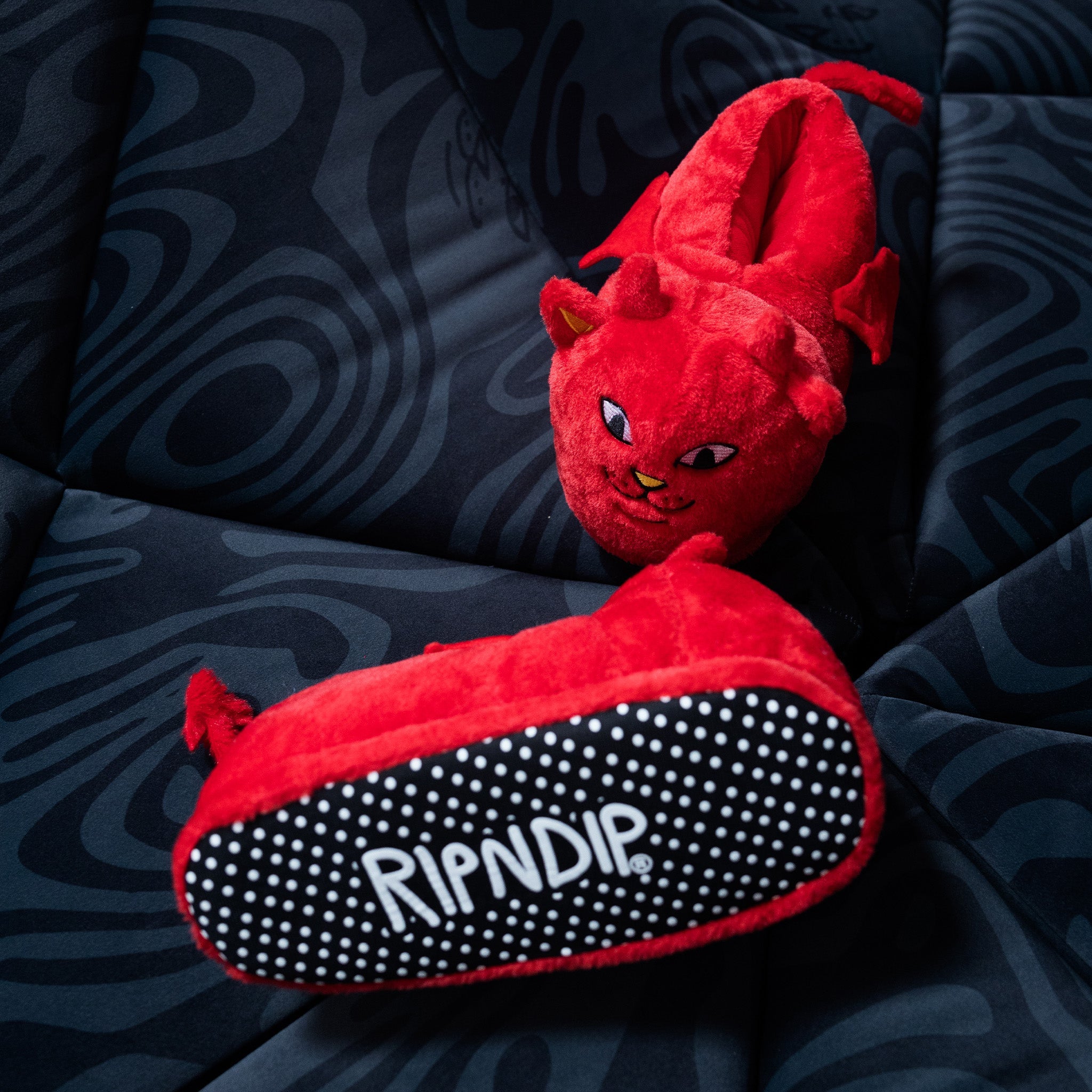 RIPNDIP Lord Devil Plush Slippers (Red)